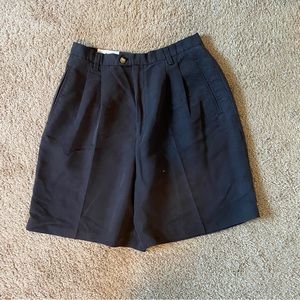 Vintage High-Waisted Pleated Shorts
